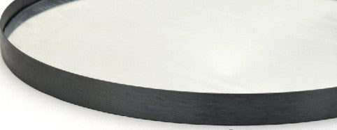 Oblong Metal Mirror | Matt Black | Frame Detail