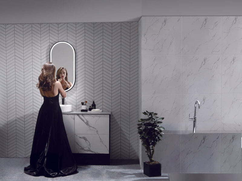 Back Lit Mirror, framed | Bathroom | Print Decor