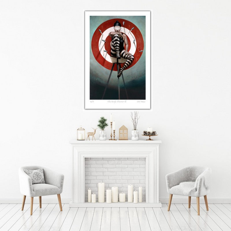 Knife Thrower III by Gill Del-Mace, Framed
