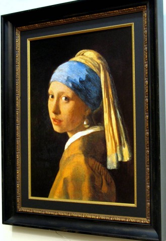 Girl with a Pearl Earring by Johannes Vermeer - Framed Picture