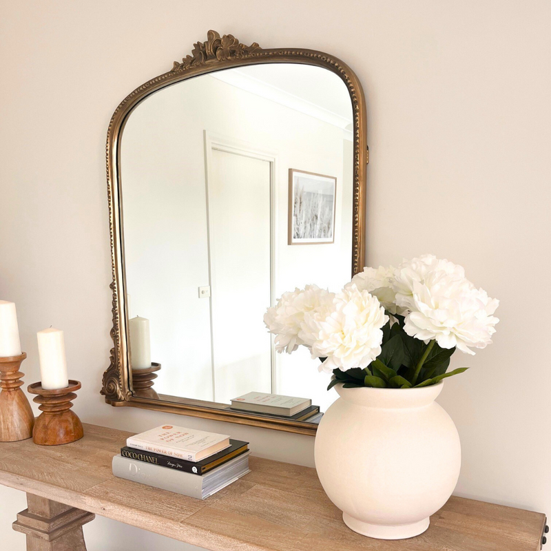 Hepburn Arched Mirror Small Gold