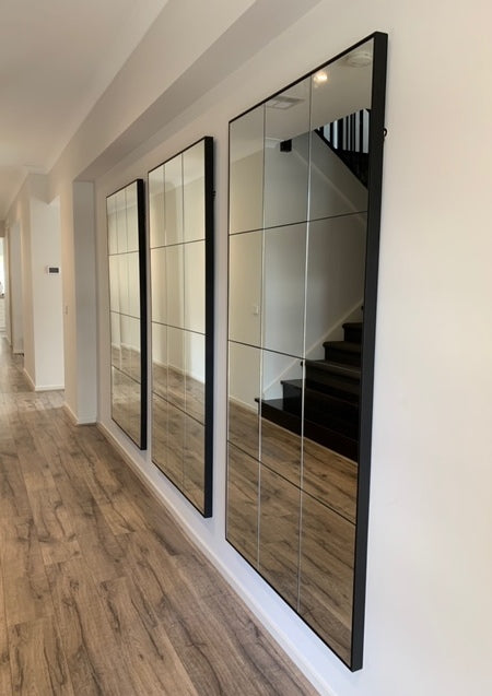 3 Loft Mirrors in a hallway