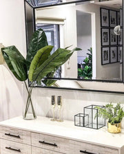 Beaded Black Framed Mirror, In Situ