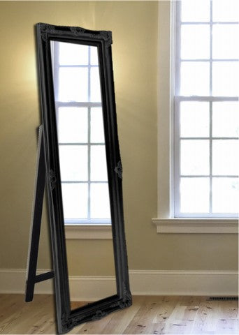 Princess Free Standing Floor Mirror - Black