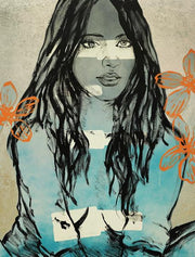 Nude with Flowers Silver by David Bromley 