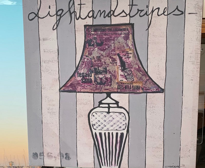 Purple Lampshade print on canvas