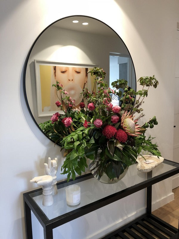Modern Circular Mirror, in hallway