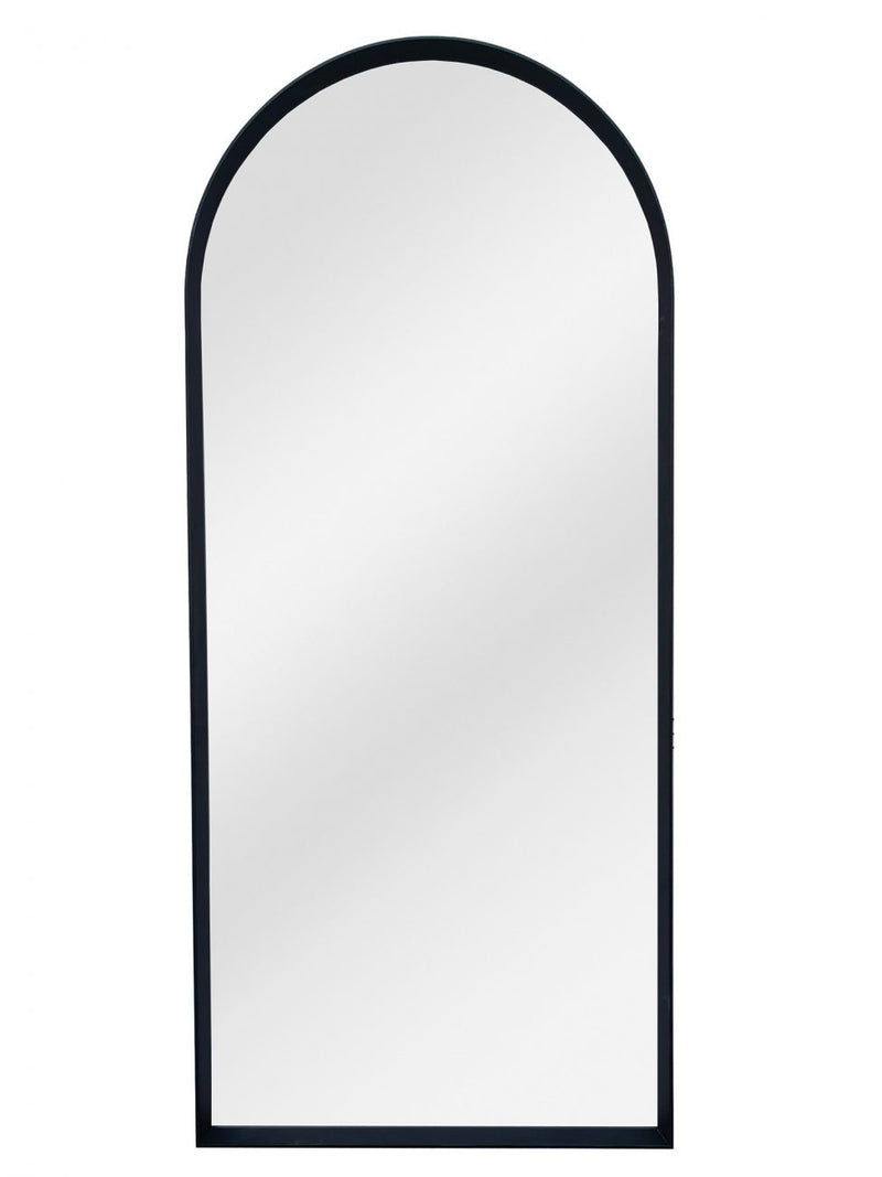 Lauren Arched Top Mirror | Black timber frame