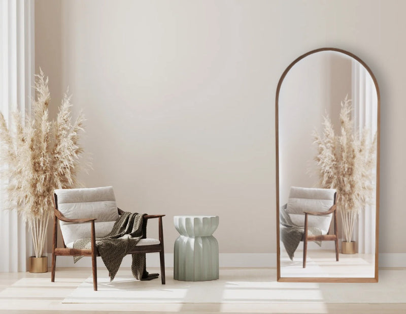 Lordes Arched Timber Mirror In Situ