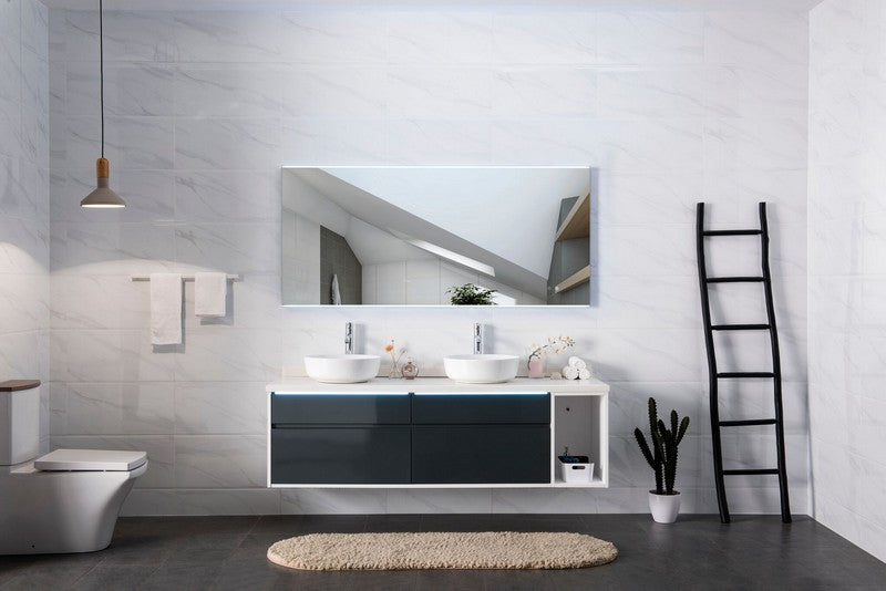Illuminated Frontlit Rectangular Mirror