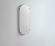 Oblong Metal Mirror | Brushed Gold