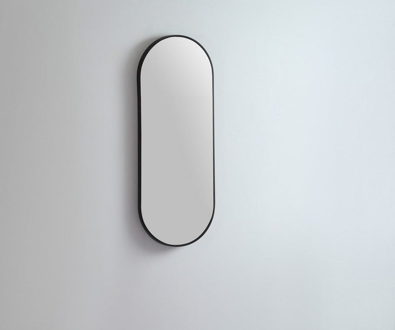 Oblong Metal Mirror | Matt Black 
