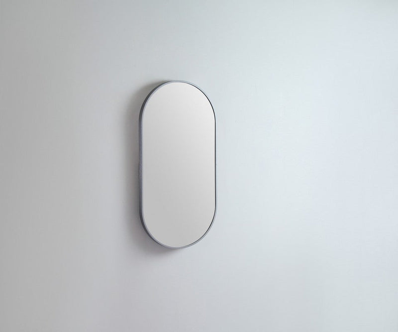 Oblong Metal Mirror | Gun Metal