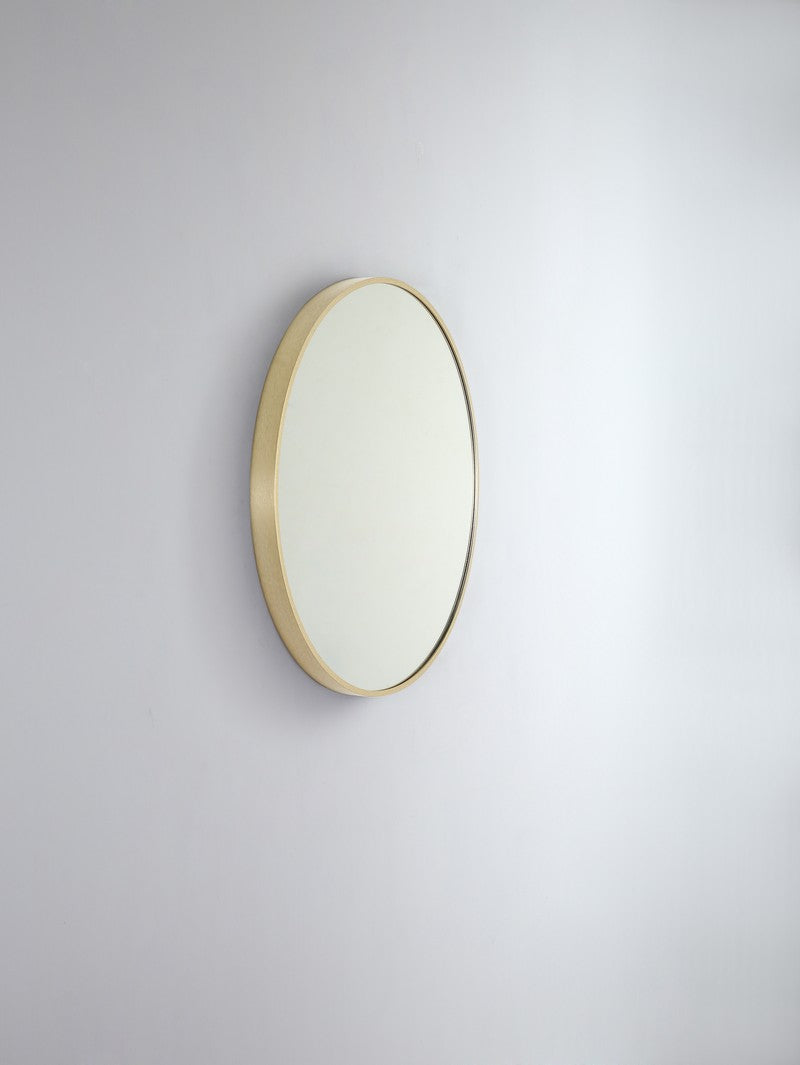 Round Metal Mirror | Brashed Brass | 61 cm