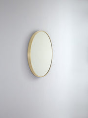 Round Metal Mirror | Brushed Brass | 81 cm