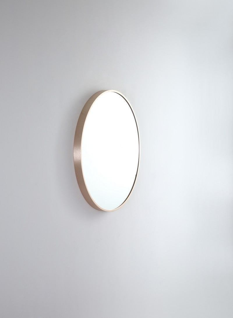 Round Metal Mirror | Rose Gold | 81 cm