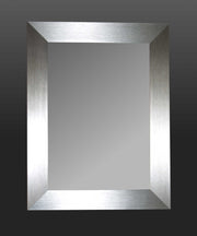 METALLIC SILVER FRAMED MIRROR