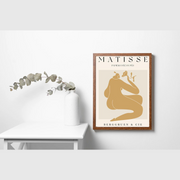 Gold Matisse Framed Print | Walnut Frame | In Situ 