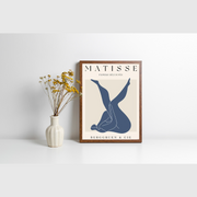 Matisse Blue | Framed Print | Walnut Frame
