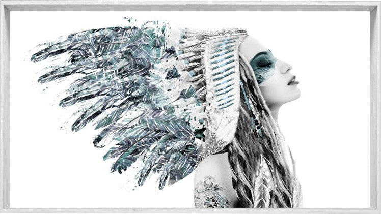 Framed In Modern White Angular Frame