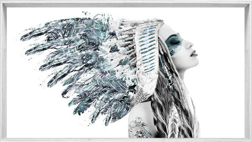 Framed In Modern White Angular Frame