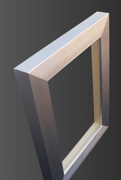 MODERN GEOMETRIC SILVER FRAMED MIRROR