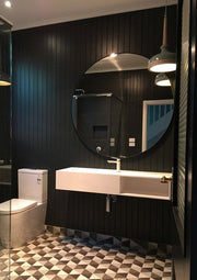 Print Decor | Modern Circular Mirror | Black | In Situ