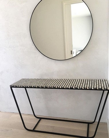 Modern Circular Mirror Black