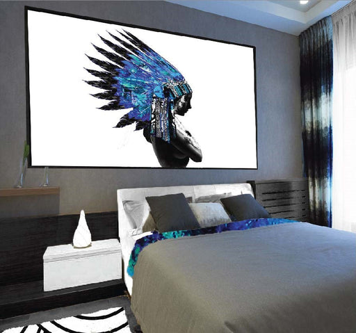 On Trend Image |  Native Blue Warrior, in situ | Print Decor, Melbourne