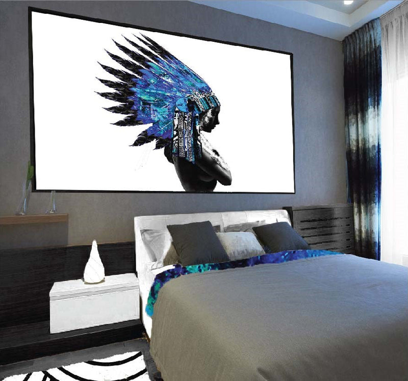 On Trend Image |  Native Blue Warrior, in situ | Print Decor, Melbourne
