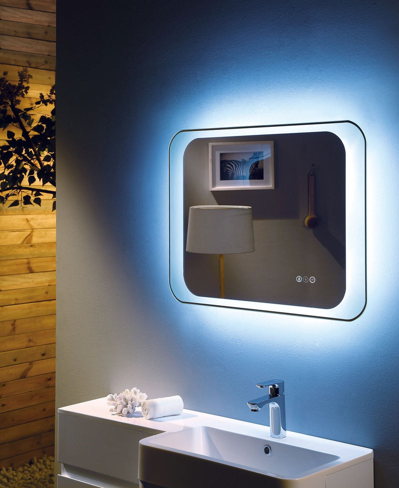 Curved Illuminated Mirror  | Horizontal