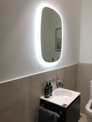 Curved Illuminated Mirror  | Vertical