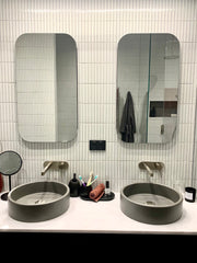 The frameless mirrors can be made to specified shapes. This is a specialised shape and can be produced upon request.
