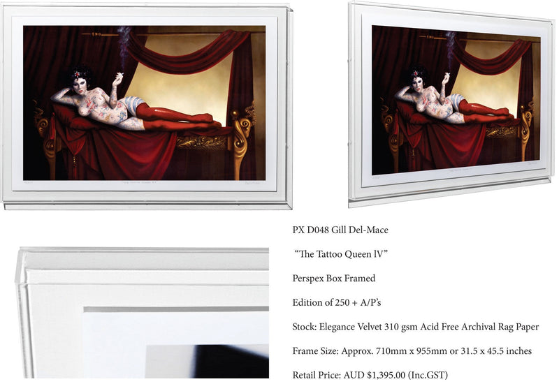 Framed in perspex box.