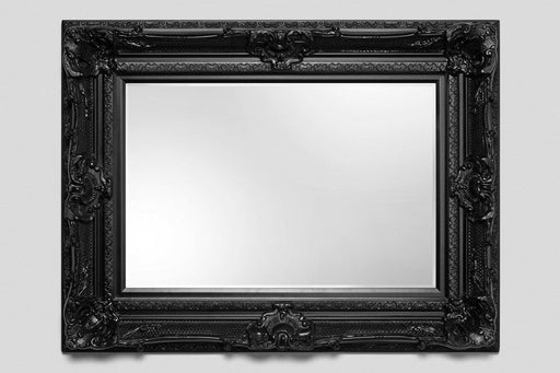 Grand Ornate Black Framed Mirror