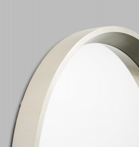 Round Silver Framed Mirror, 90 cm | Detail