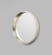 Round Silver Framed Mirror, 90 cm