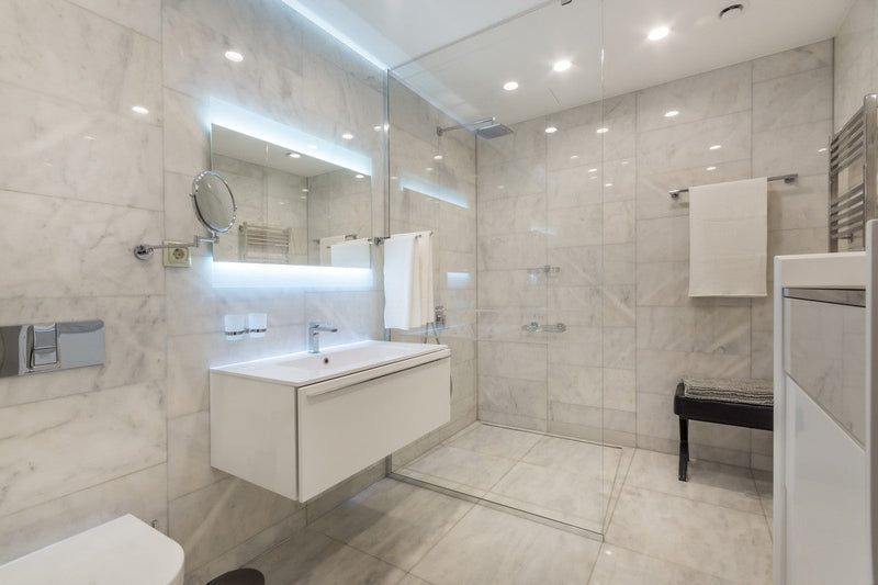 Frameless Illuminated Bathroom Mirror