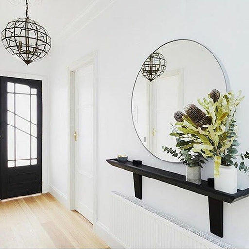 Modern Circular Mirror Bright White | 120 cm | Print Decor