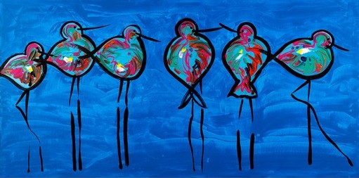 Australian Modern Marine Art | Blue Oyster Catches | Print Decor Gallery