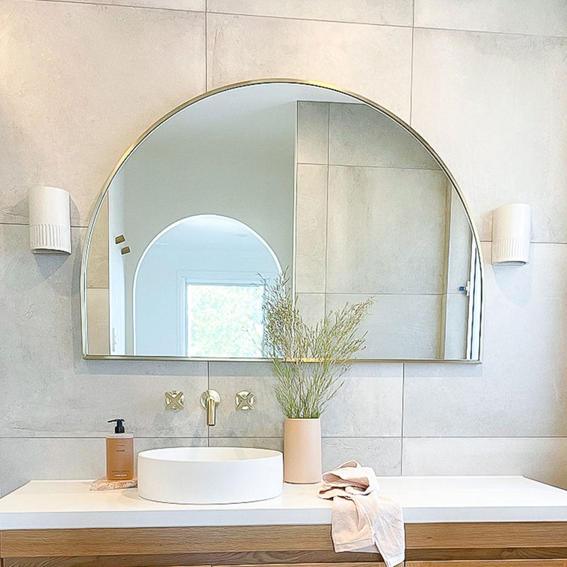 Metal Arched Mirror | Satin Brass