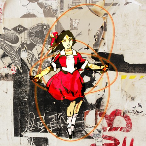 Jan Neil Skipping Girl Red