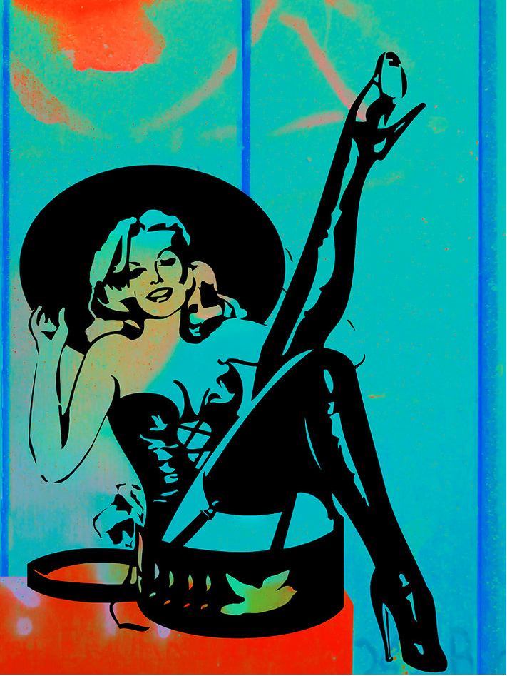 Peace Bombshell (Red & Turquoise)