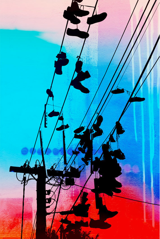 Jan Neil | Shoes On Easy Street (Red & Aqua)