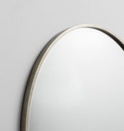 Silver & Black Round Mirror, Detail