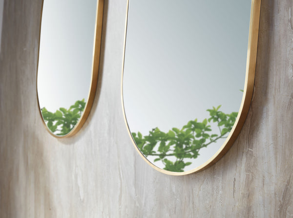 Sofia Oval Metal Mirror | Brass