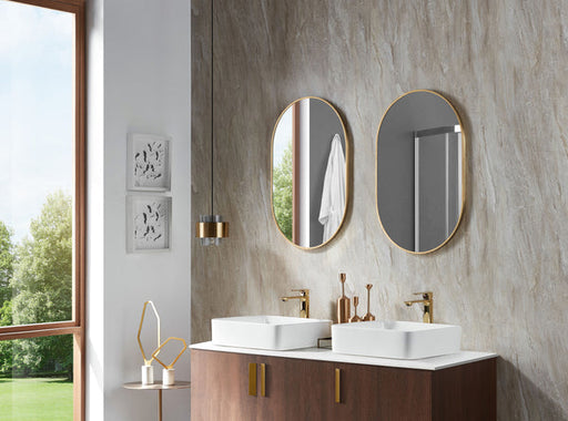 Sofia Oval Metal Mirror | Brass