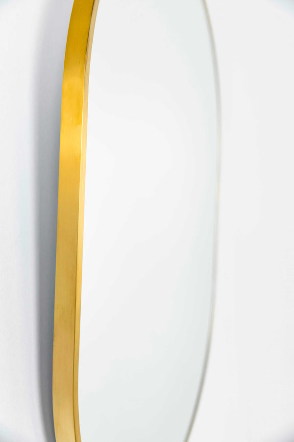Sofia Oval Metal Mirror | Brass