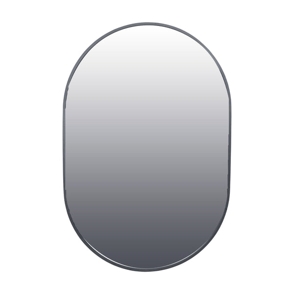 Sofia Oval Metal Mirror | Black