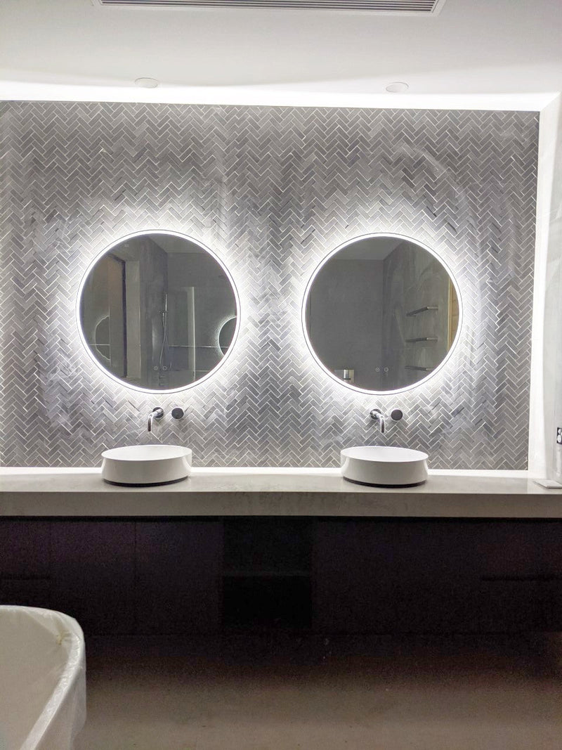 Sphere Back Lit Mirror | In Situ | Print Decor